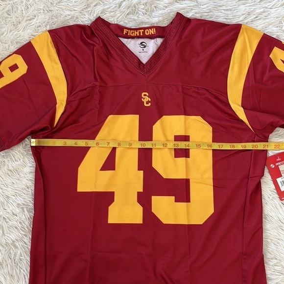 NEW USC Trojans Men's Cardinal #49 Tuli Tuipulotu Home Football Jersey medium - Picture 6 of 11